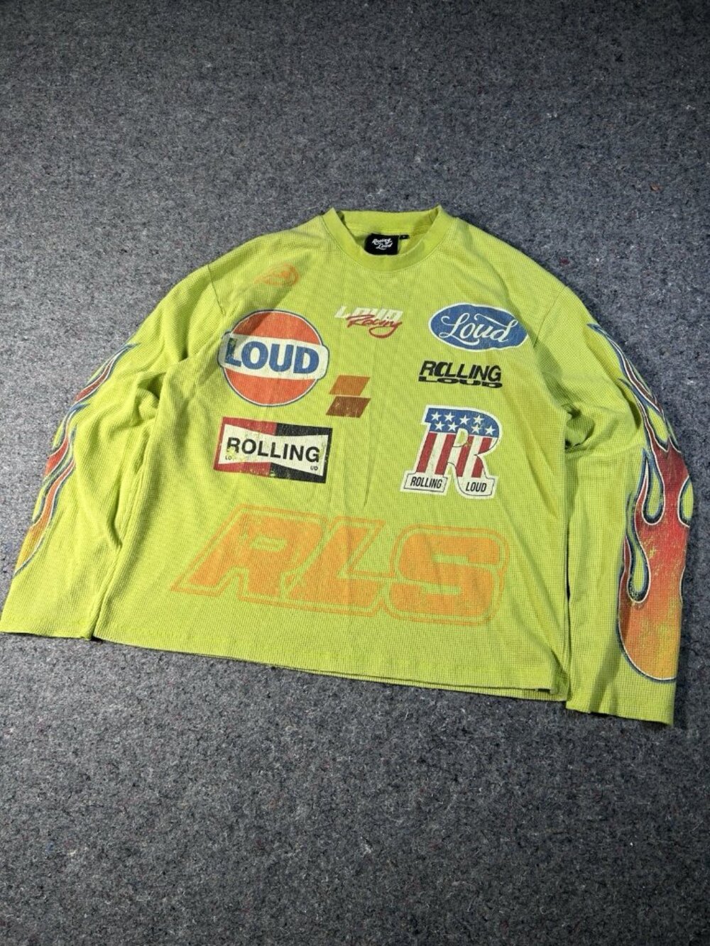 Rolling Loud Racing Moto Long Sleeve Waffle Shirt – Size L